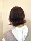 ベリーカラーでカジュアル+女子感を