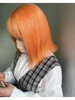 ソーコ 渋谷(SOCO) オレンジケアブリーチハイトーンピンクオレンジダブルカラー
