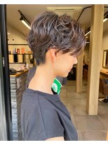 サンド 表参道(sand)&nbsp;ショートボブパーマ20代30代40代イヤリングカラー大人可愛い