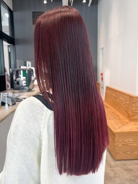 アイティーバイアルバム 八王子店(IT by ALBUM) カシスグラデーションロング_レッドブラウン_ba460032