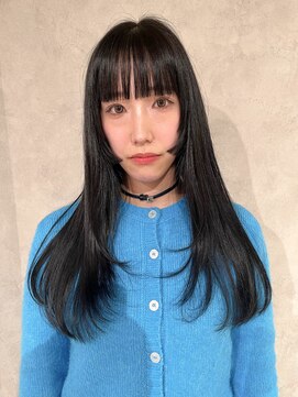 ハイプ(HYPE) 【Manae】韓国イドゥナヘア/黒髪レイヤーロング/姫カット