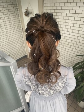 フェリーチェ(Felice) ポニーテール　銀箔　お呼ばれ　参列