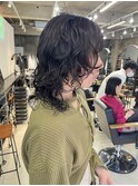 ウルフパーマウルフカットミディアムパーマ前髪パーマ