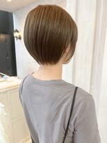 キャアリー(Caary)&nbsp;福山市美容室Caaryツヤ丸みショートヘアナチュラルベージュ