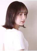 デザインカラーレイヤーカットウェットヘアオリーブベージュ0802