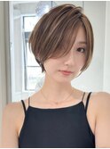 切りっぱなしボブエアリーロング美髪ピンクブラウン[大宮]