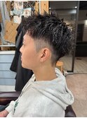 #ベリーショート#ダークアッシュ#ニュアンスパーマ#韓国マッシュ