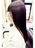 成人式ヘアカラーローズレッドピンク★