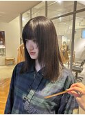 透け感グレージュカラー
