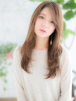 プリモア サロン ハナレ 綾瀬(primoA salon HANARE) 綾瀬/髪質改善/斜めバング!パールミルクティー☆レイヤーロングk