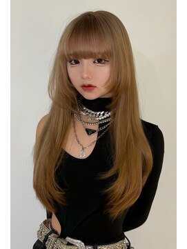 アマトウキョウ アユンチェ(AMA TOKYO×AYUNCHE) ハイトーンミルクティー×ロングウルフレイヤー