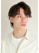 ヘアサロン ガリカ 表参道(hair salon Gallica)&nbsp;メンズニュアンスパーマ黒髪ツーブロックセンターパート