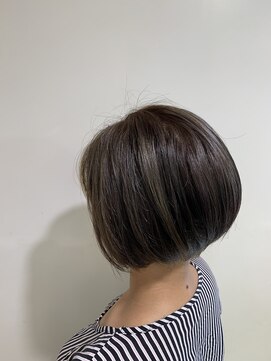 アズールサン 草加西口店(azule-sun) ショートボブ,ハイライトカラー,アッシュベージュ