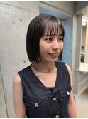 斜めバング/グレージュカラー/デザインカラー/シルキーベージュ