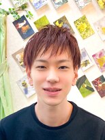 黄ぐまくん美容室 メンズ ショート レイヤー