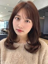 クィーンズガーデンバイケーツーギンザ(QUEEN’S GARDEN by K two GINZA)&nbsp;顔まわりカット/レイヤーカット/マットブラウン