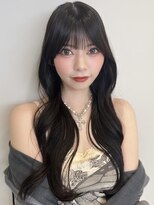 ソラ 広尾店(SORA)&nbsp;ロングヘア/ダークグレー/顔周りカット