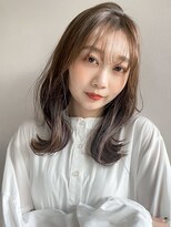 リヤン 表参道(lyann)&nbsp;イメチェン前髪ピンクベージュミディアムレイヤーカットa