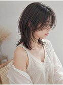 白髪ぼかし似合わせ/小顔カット/ミディアム/レイヤーカット/3