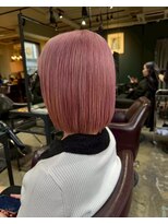 グッドフェローズ キタホリエ(GoodFellas kitahorie)&nbsp;ブリーチで叶える透明感ピンクレイヤーボブハイトーン艶感