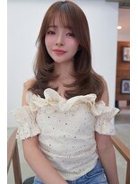 アンジェリカラボ 梅田店(ANGELICA LABO)&nbsp;ワンカールレイヤー×髪質改善×韓国ヘア×ミルクティーブラウン