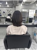 小顔ひし形 レイヤーカット 透明感カラー