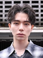 バイフィフス 原宿/表参道(by fifth) 緩めニュアンスパーマフェザーパーマメンズセンターパートウルフ
