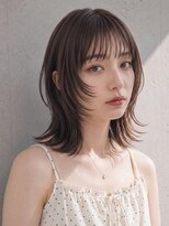 ヴェイン 渋谷(vain)&nbsp;グレージュミディアムレイヤー顔まわり