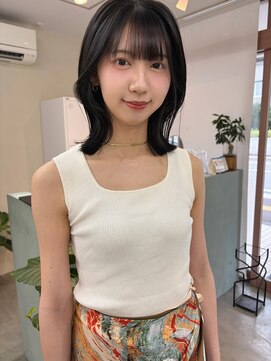 キートス 高知店(kiitos) くびれヘアー×透けるブルーブラック