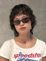 キリ 逗子(kiri)&nbsp;逗子葉山サーフカールくるくるパーマプードルパーマウルフ眉M203
