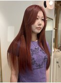 《riona》ブリーチあり ピンクベージュカラー レイヤーカット