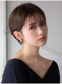 マッシュショート 大人可愛いショートヘア 艶カラー 30代40代