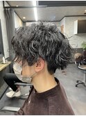 波巻きスパイラル 波巻きパーマ メンズカット