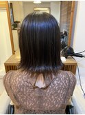 20代30代ミニボブココアブラウン小顔美肌ストレート丸み