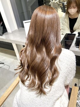 ブランコトレス 鏡島(BLANCO tres) 【ブリーチ無し】ダブルカラー ミルクティーベージュ