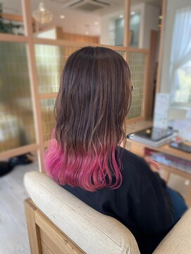 アドラーブル 長岡リップス旭岡店(adorable) 波巻き グラデーションPINK