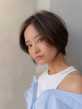 イオ 本厚木(io) ショートヘア似合わせカットグレージュカラーイメチェン小顔