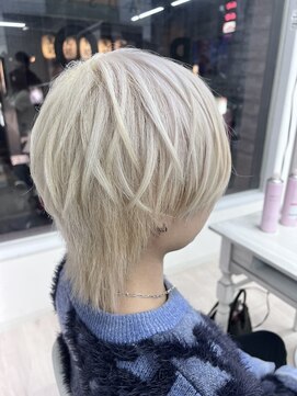 リアル(REAL) Whitebeige×wolfcut