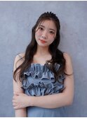 ハーフアップスタイルで可愛く！簡単まとめ髪