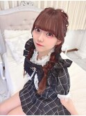 石田萌依ちゃん＊編み込みおさげヘア＊まゆ