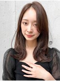 似合わせカットうるツヤナチュラルカールサイドバング愛され