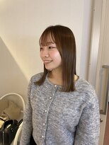 アム(amu)&nbsp;ミディアム/レイヤーカット/透明感カラー/ボブカット