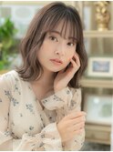インナーカラーシースルー前髪外ハネロブc6上尾20代30代40代