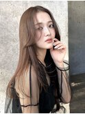 ロングレイヤーカットラベンダーグレーアッシュグレージュ美髪