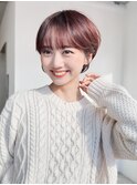ショート美髪韓国ヘア前髪カットおくれ毛_39979