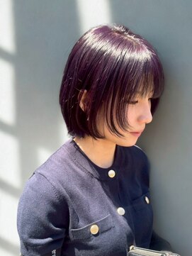 ビューティービースト 新宿店(beauty:beast) 似合わせカット/バイオレットカラー/顔周りレイヤーショートボブ