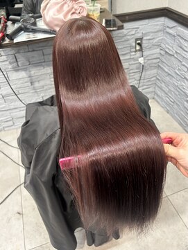 ジゼル 小倉(GiseL) ワインレッド ロング ケアブリーチ