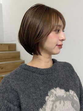 ヨーク(YOKE) 【 YOKE 】レイヤーボブ小顔大人ボブラベンダーブラウン