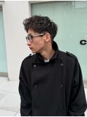 スパイキーショートツイストスパイラルパーマ短髪ピンパーマ