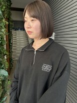ロックス バイ マグ 松本(rocks BY MAG)&nbsp;ベージュカラー透明感艶ボブ小顔似合わせヘア